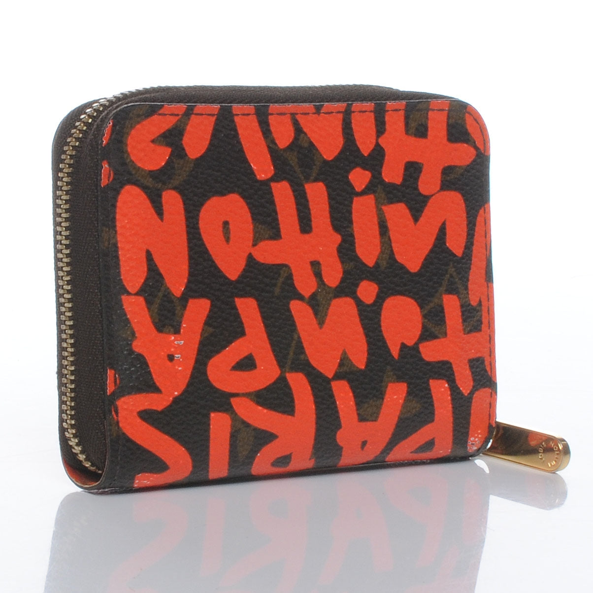 Louis Vuitton Monogram Graffiti Zippy Coin Purse Orange 3 of 7
