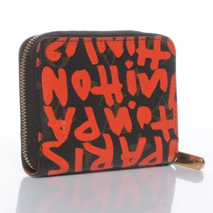 Louis Vuitton Monogram Graffiti Zippy Coin Purse Orange 3 of 7