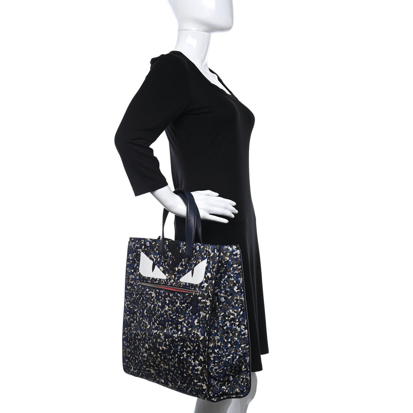 Nylon Vitello Elite Flamingo Granite Lightning Monster Eyes Vertical Tote Military Lavagna Multicolor
