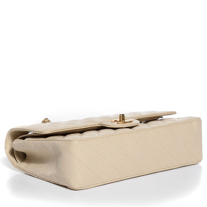 Chanel Caviar Quilted Medium Double Flap Beige Clair 4 of 8