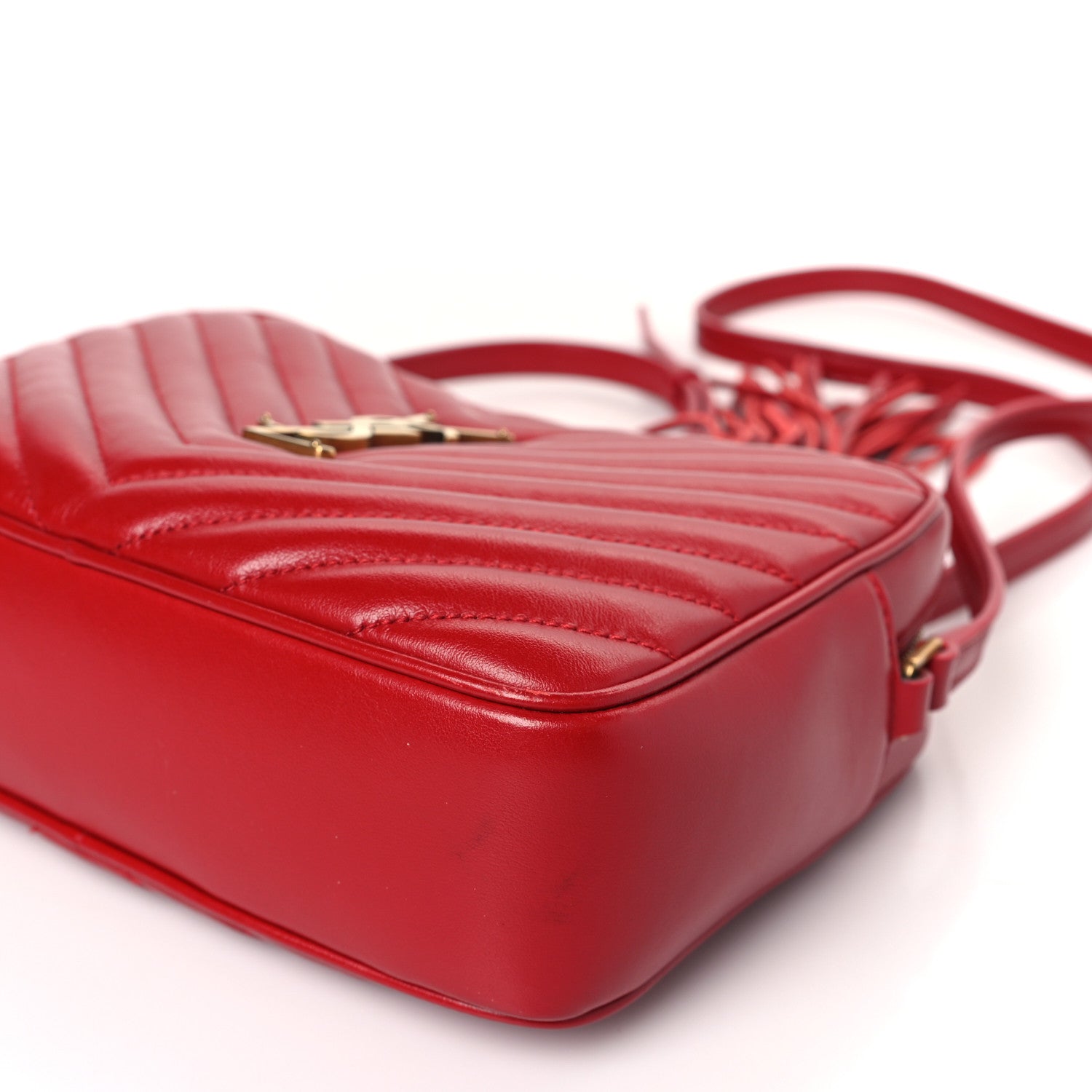 Saint Laurent Calfskin Matelasse Monogram Lou Camera Bag Rouge Eros 9 of 9