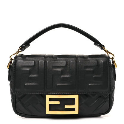 Fendi Nappa FF 1974 Embossed Mini Baguette Black 1 of 10