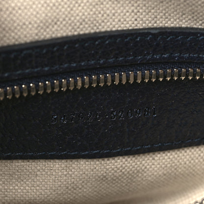 Gucci GG Supreme Monogram Textured Dollar Calfskin Web Small Ophidia Messenger Bag Beige Blue 7 of 9