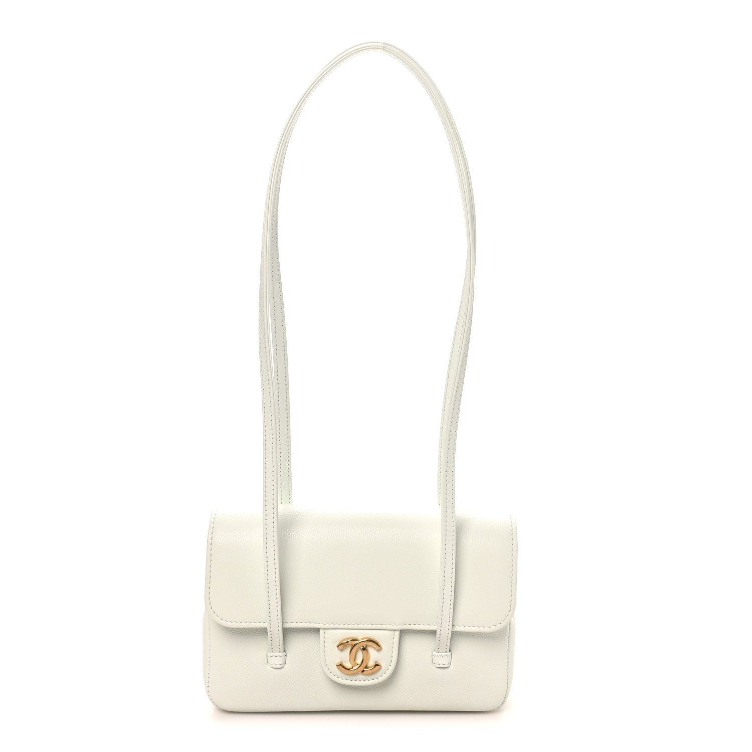 Chanel Shiny Caviar Mini Preppy Coco Shoulder Bag Light Blue 1 of 11