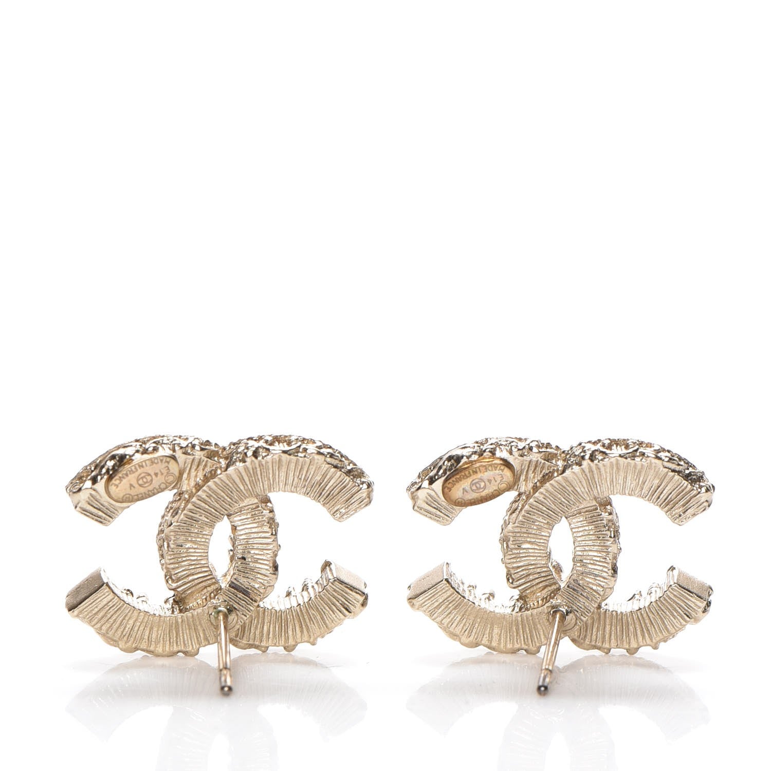 Chanel Enamel CC Baroque Earrings Black Gold 3 of 5