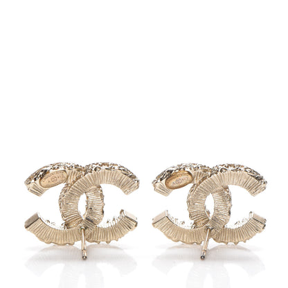Chanel Enamel CC Baroque Earrings Black Gold 3 of 5