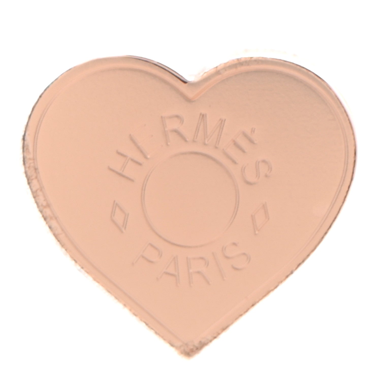 Hermes Rose Gold Plated Brass Mini Coeur Twilly Scarf Ring 1 of 5