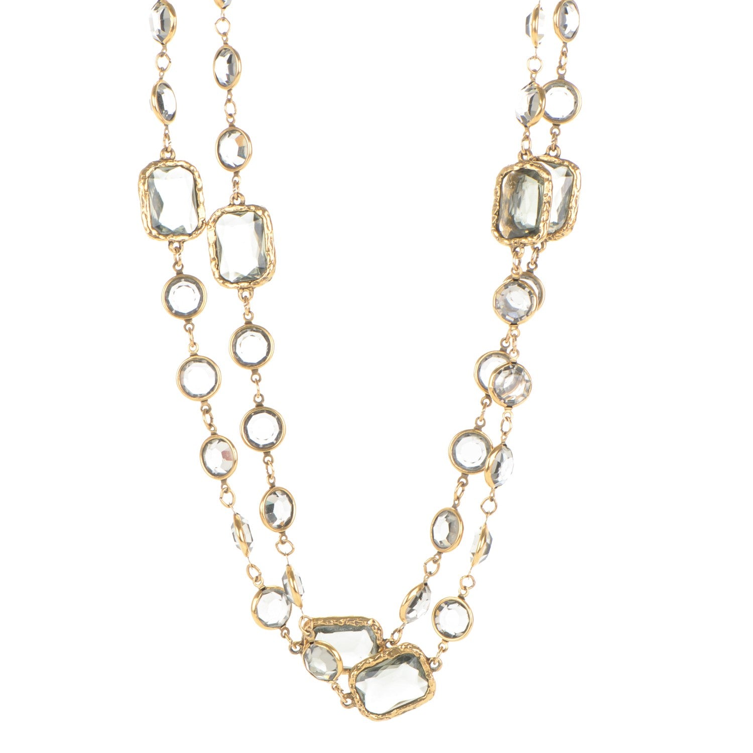 Chanel Crystal Sautoir Necklace Gold 1 of 4