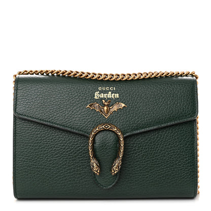 Gucci Calfskin Garden Dionysus Chain Wallet Emerald 1 of 12