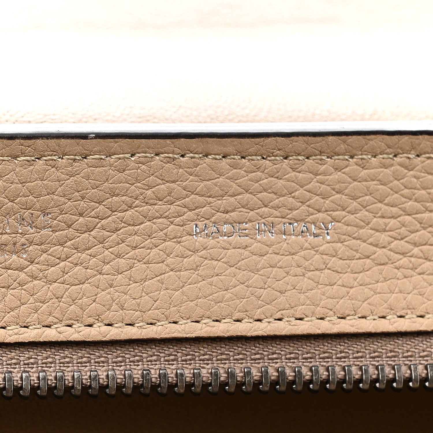Celine Drummed Calfskin Suede Medium Trapeze Dune 6 of 11