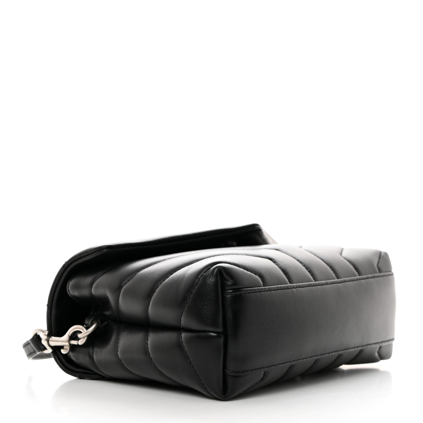 Calfskin Y Quilted Monogram Toy Loulou Crossbody Bag Black