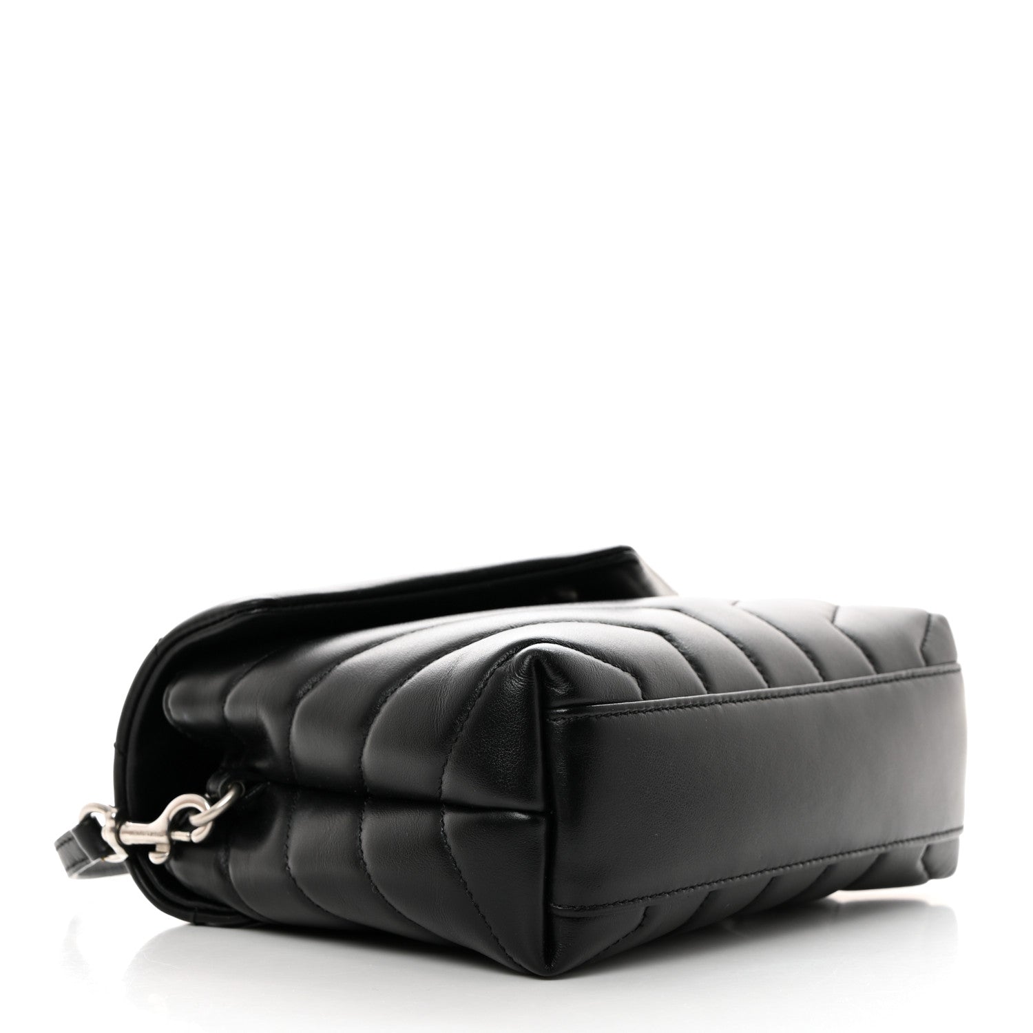 Saint Laurent Calfskin Y Quilted Monogram Toy Loulou Crossbody Bag Black 4 of 11