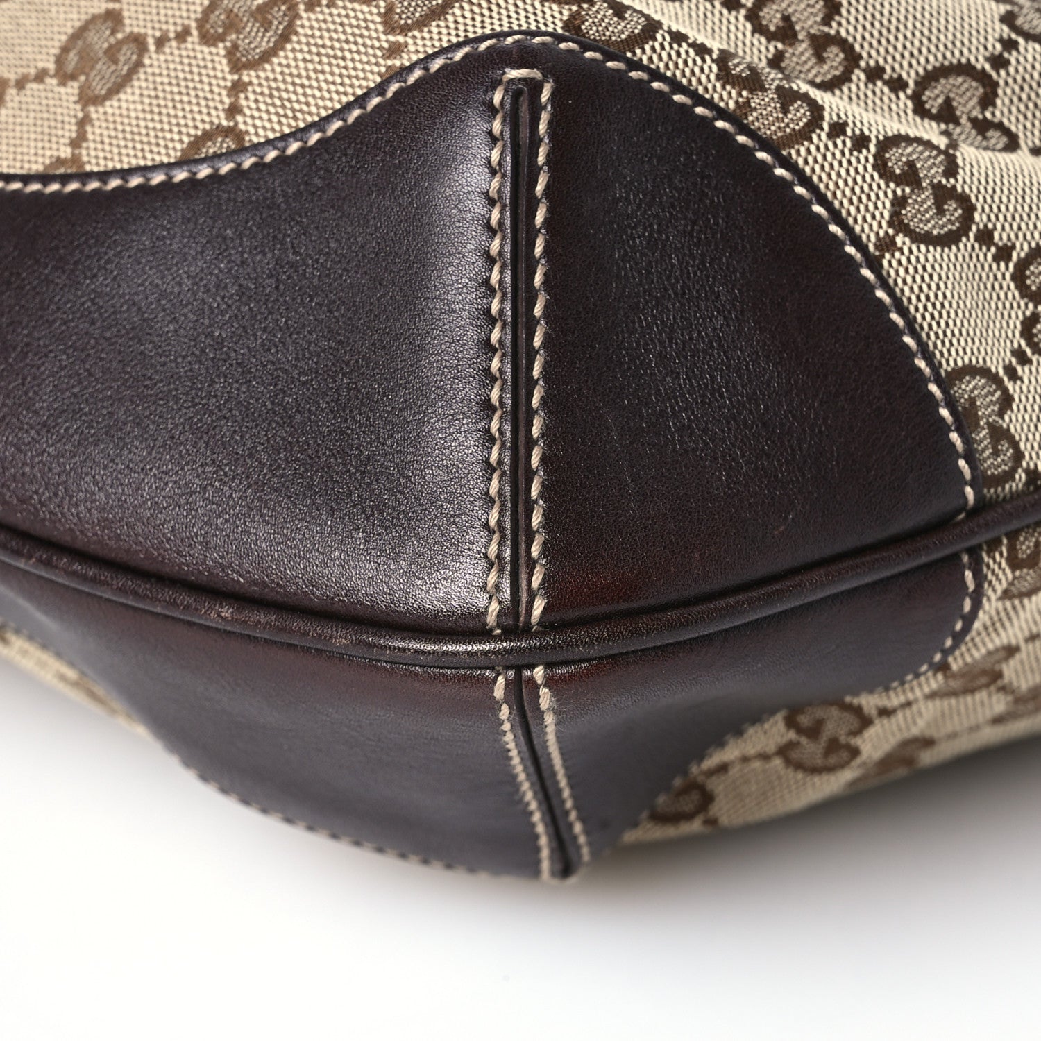 Gucci Monogram Medium Peggy Bamboo Top Handle Bag Dark Brown 10 of 10