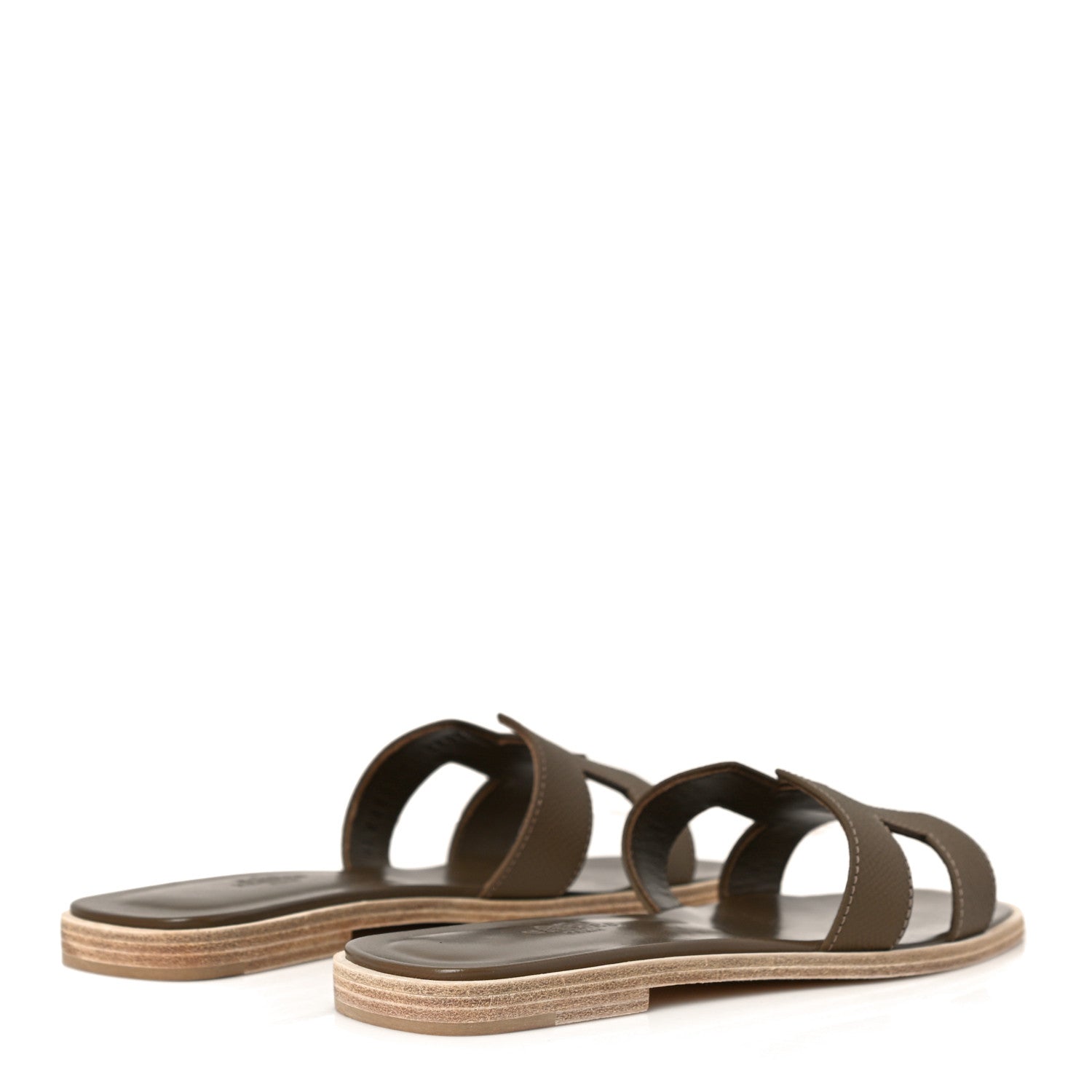 Hermes Epsom Oran Sandals 36 Etoupe 4 of 11
