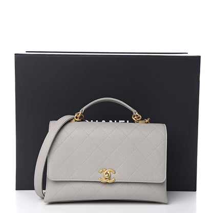 Chanel Grained Calfskin Small Stitched Flap Grey 11 of 11
