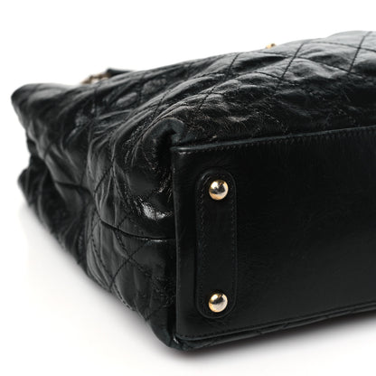 Chanel Glazed Calfskin Stingray Large Bindi CC Tote Black 9 of 12