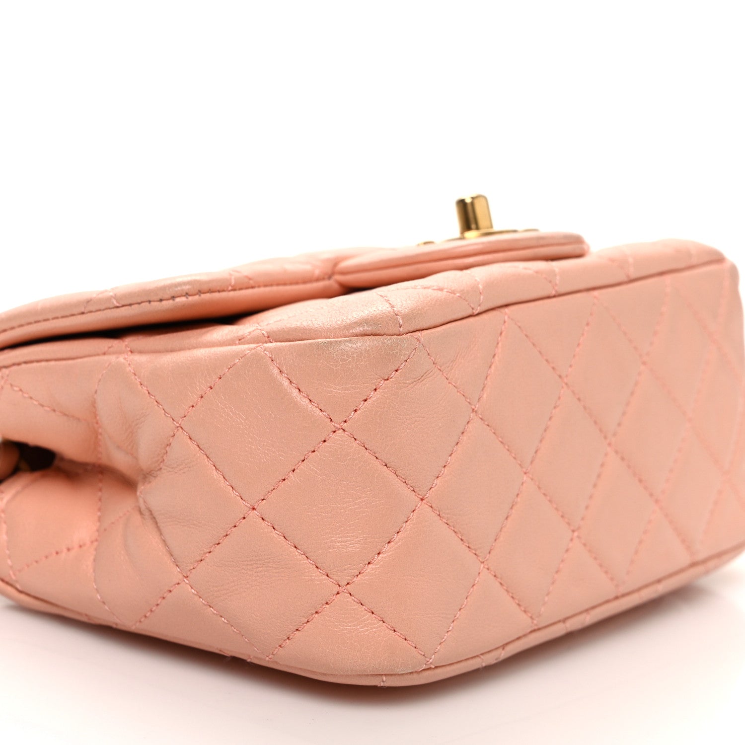 Chanel Lambskin Quilted Mini Pearl Crush Flap Light Orange 9 of 13
