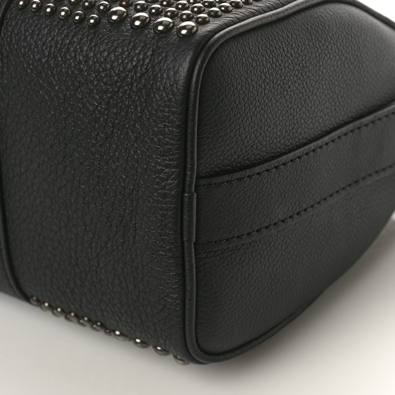 Louis Vuitton Calfskin Studded Keepall Bandouliere 25 Black 8 of 8