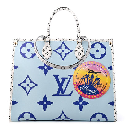 Louis Vuitton Monogram Giant Hawaii Onthego Blue 1 of 9