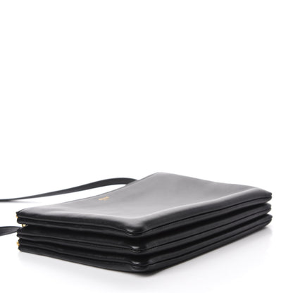 Celine Lambskin Large Trio Crossbody Bag Black 4 of 9