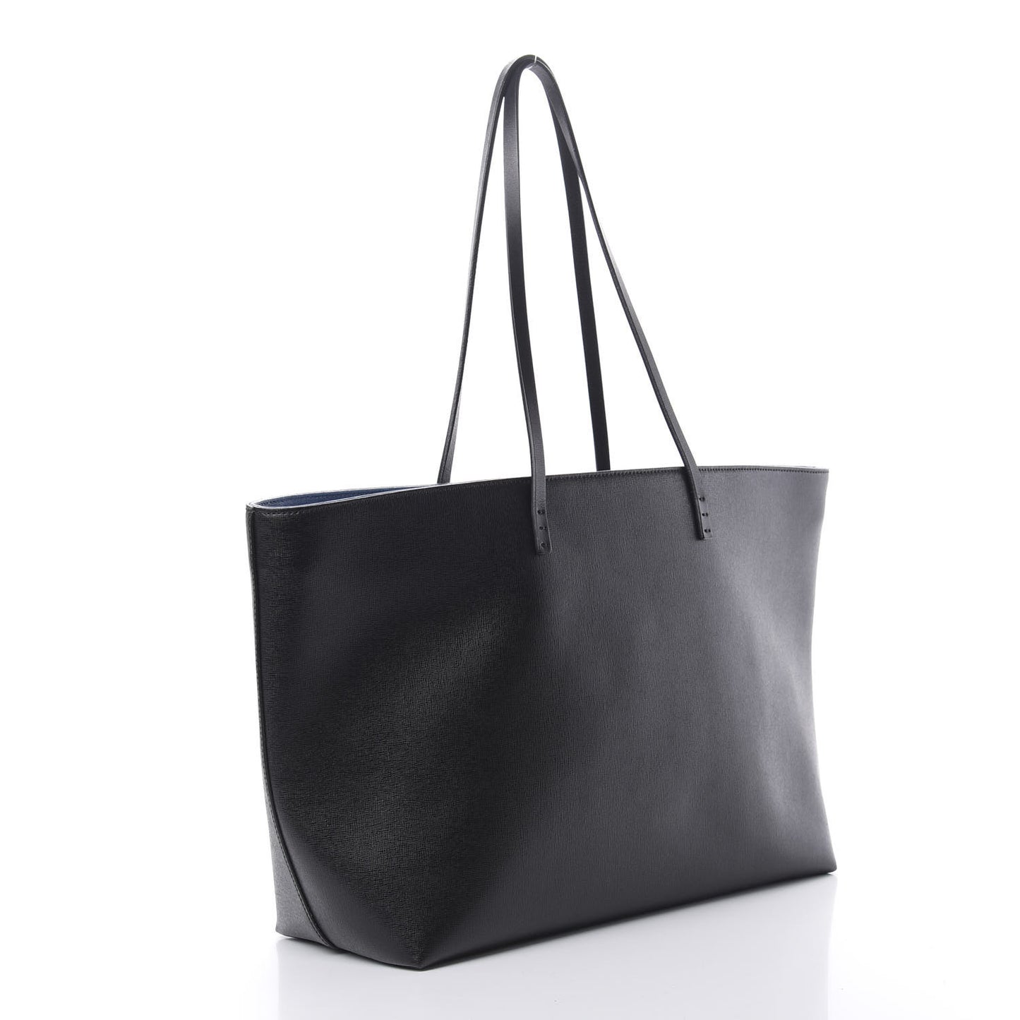Vitello Elite Cuoio Monster Buggies Medium Roll Tote Black Multicolor Blue Cobalto