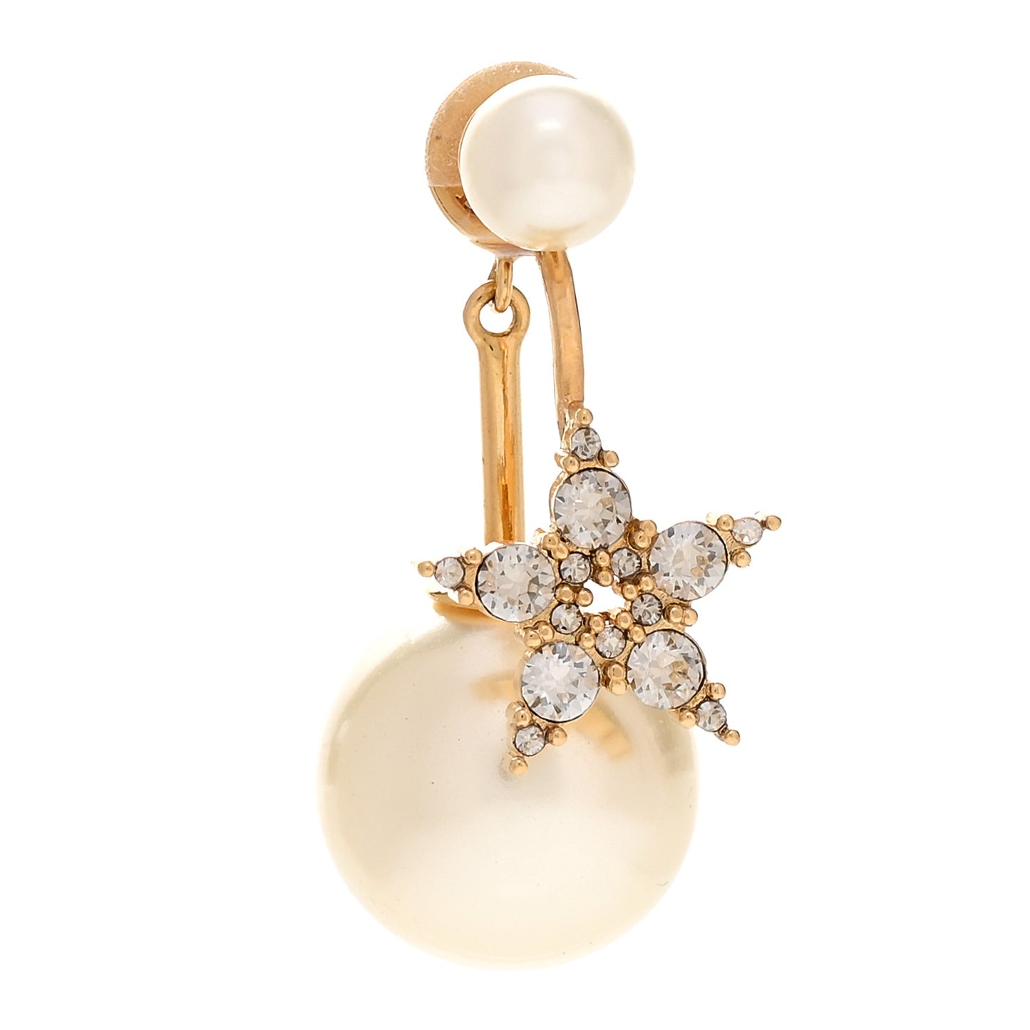 Pearl Crystal My ABCDior Tribales Etoile Earring Gold