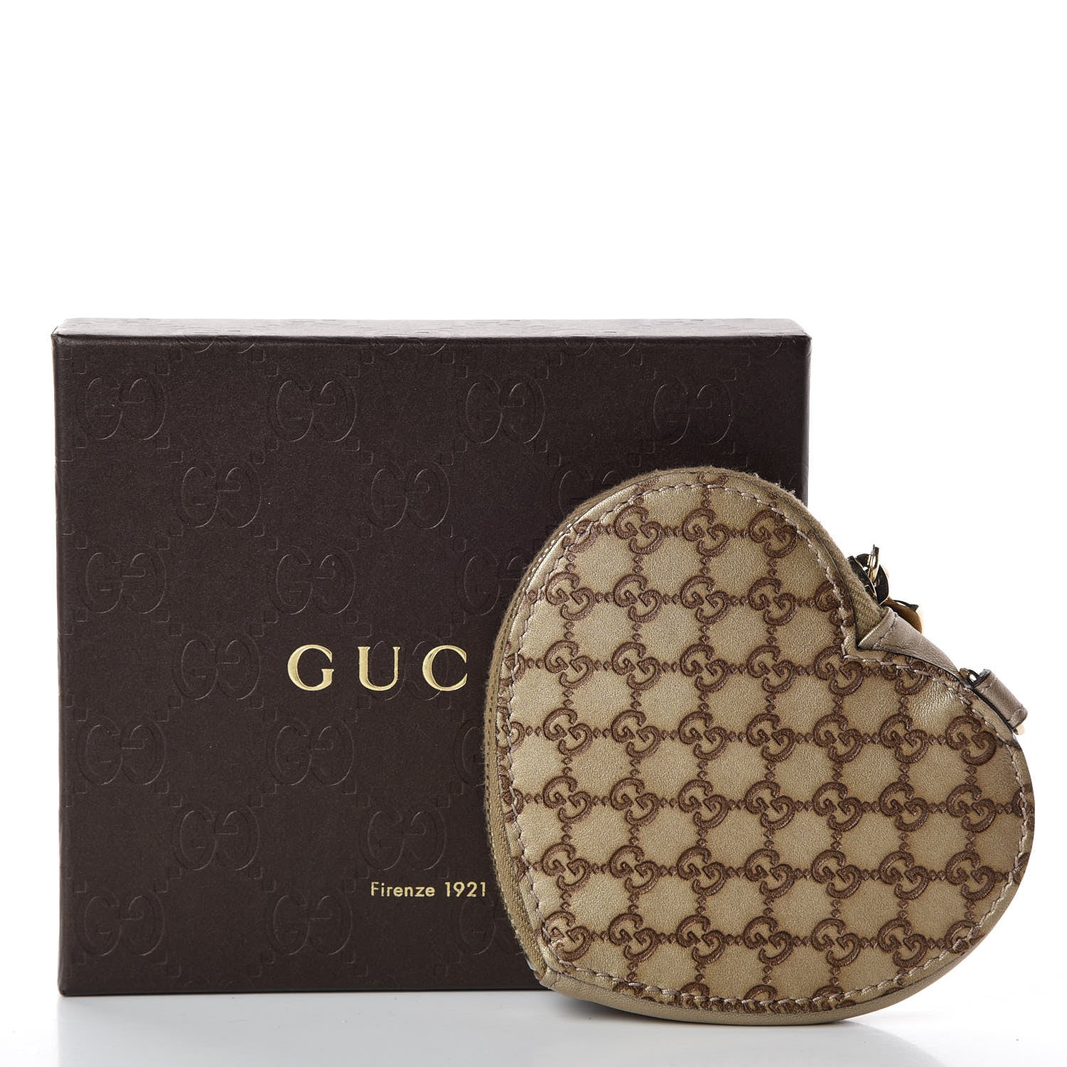 Gucci Microguccissima Heart Coin Purse Gold 8 of 8