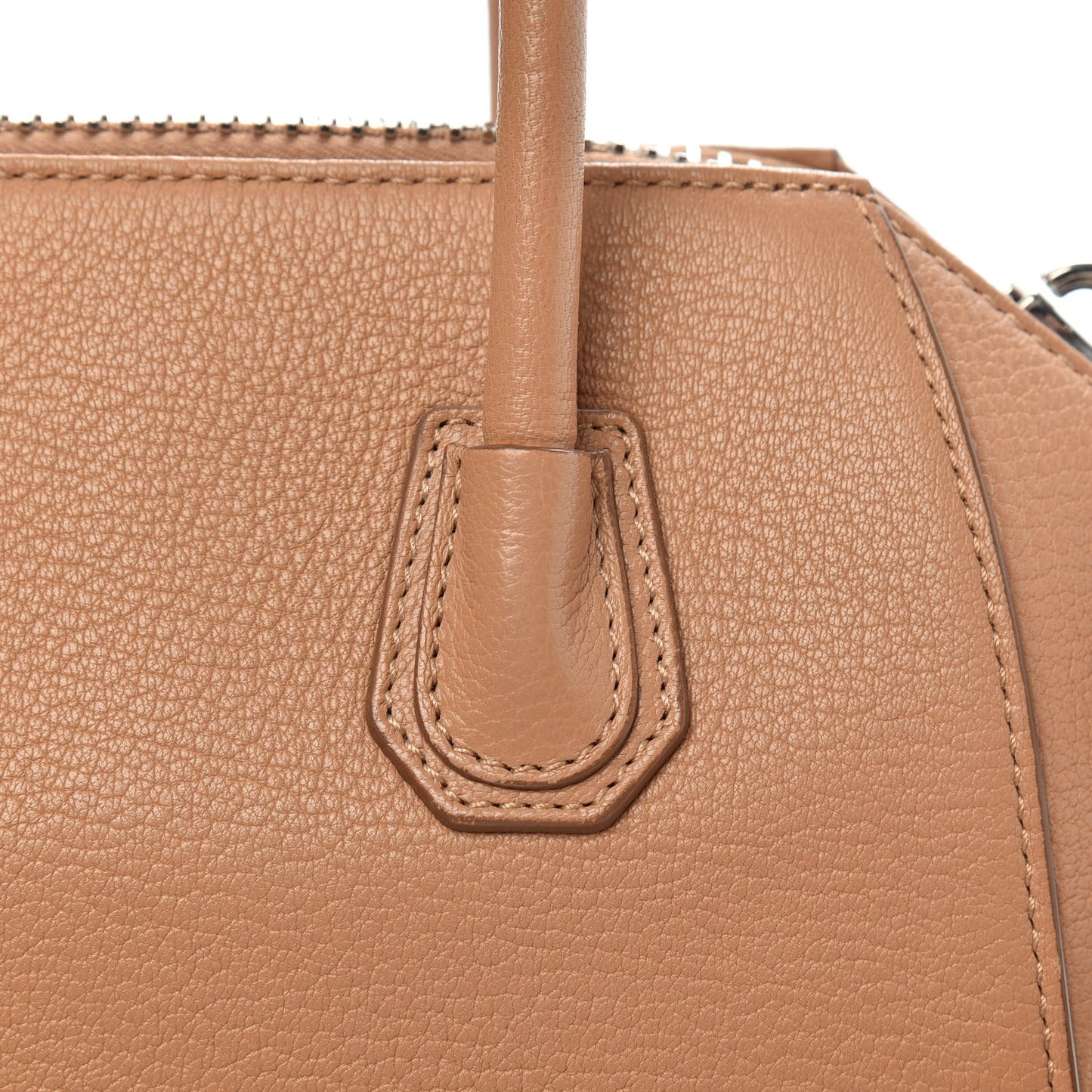 Sugar Goatskin Mini Antigona Medium Beige