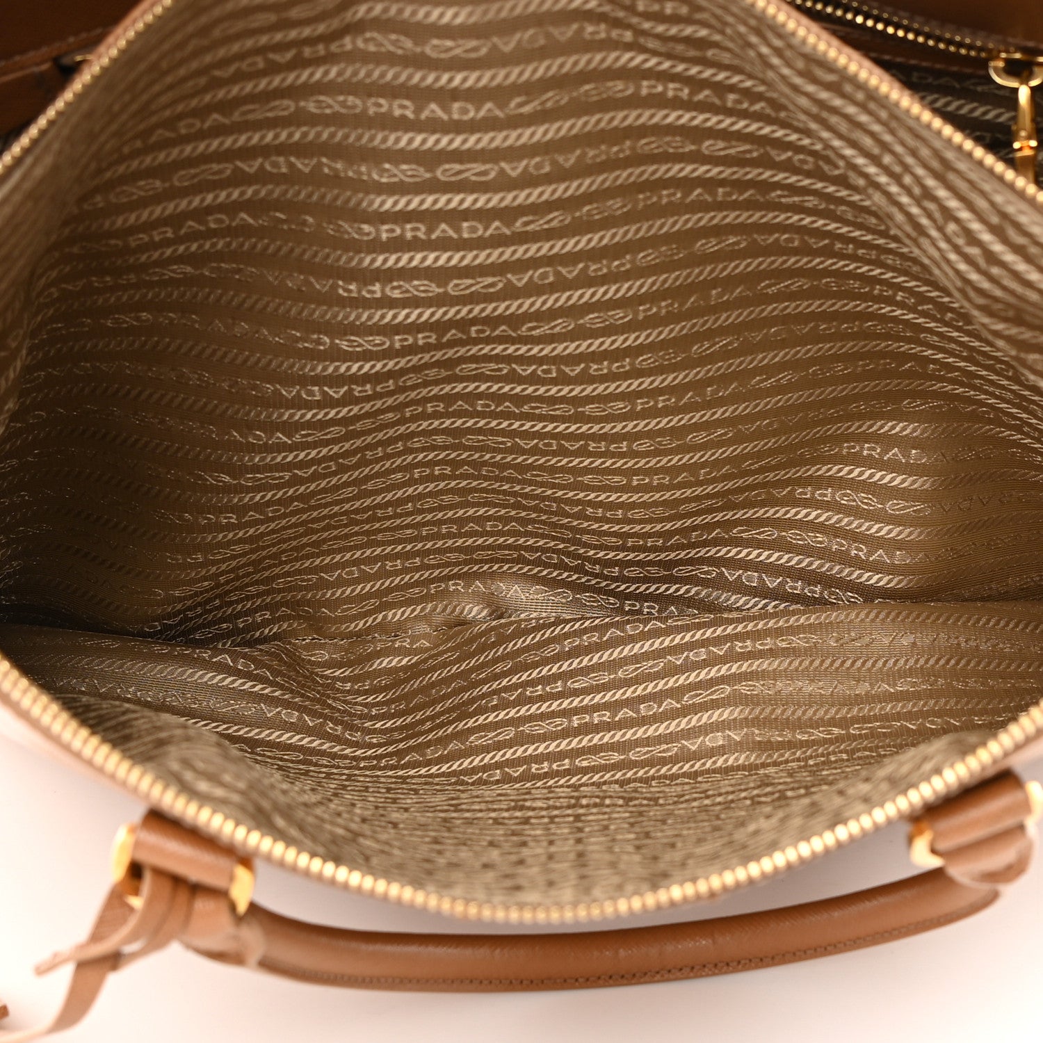 Prada Saffiano Lux Extra Large Galleria Double Zip Tote Caramel 7 of 19