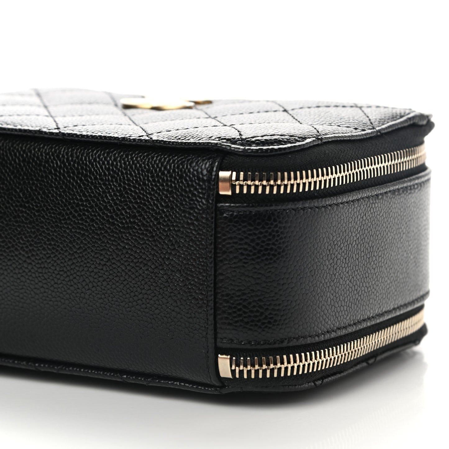 Caviar Quilted Mini Pick Me Up Vanity Case Black