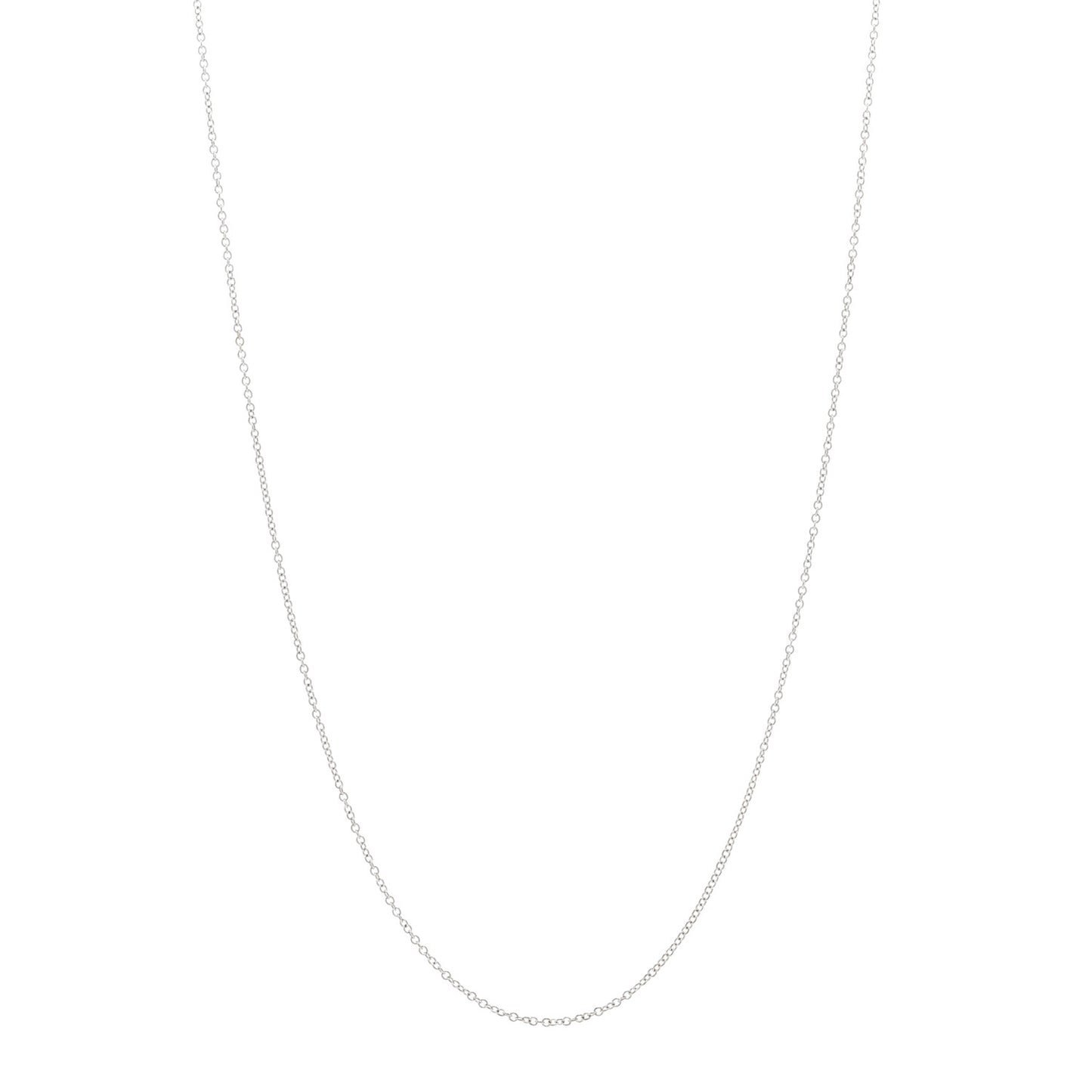 18K White Gold Chain Necklace 18"