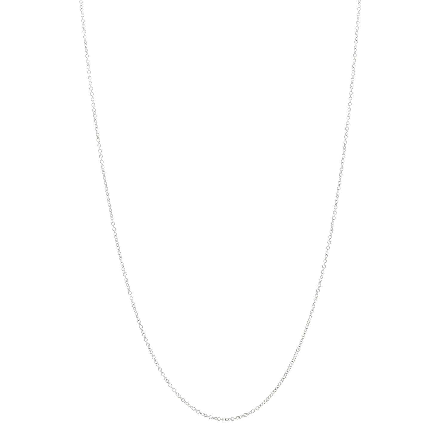 Tiffany 18K White Gold Chain Necklace 18" 1 of 5