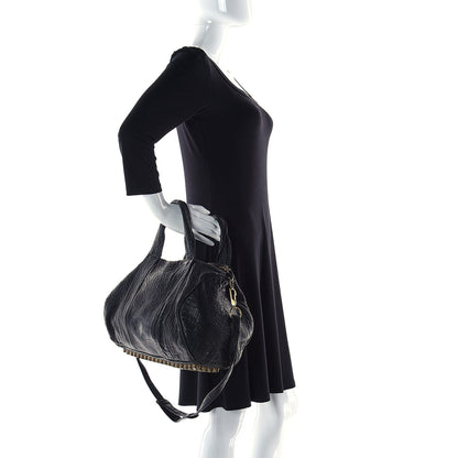 Alexander Wang Pebbled Lambskin Rocco Black Antique Brass Hardware 4 of 10
