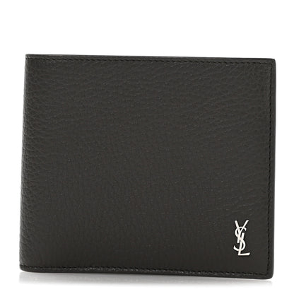 Saint Laurent Calfskin Cassandre Bi-Fold Wallet Grey 1 of 8