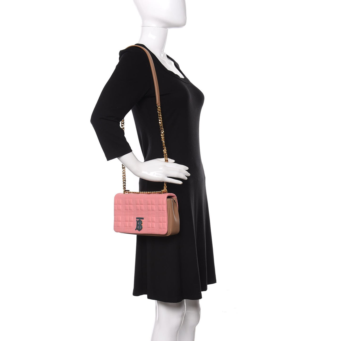 Lambskin Quilted Small Lola Bag Peony Camel