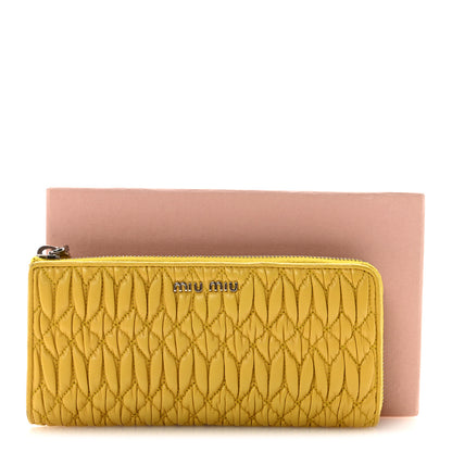 Miu Miu Matelasse Large Zip Around Wallet Ananas 7 of 7
