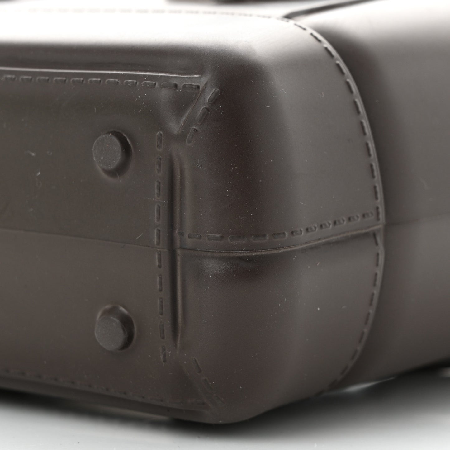 Rubber Intrecciato Mini Arco Tote Dark Brown