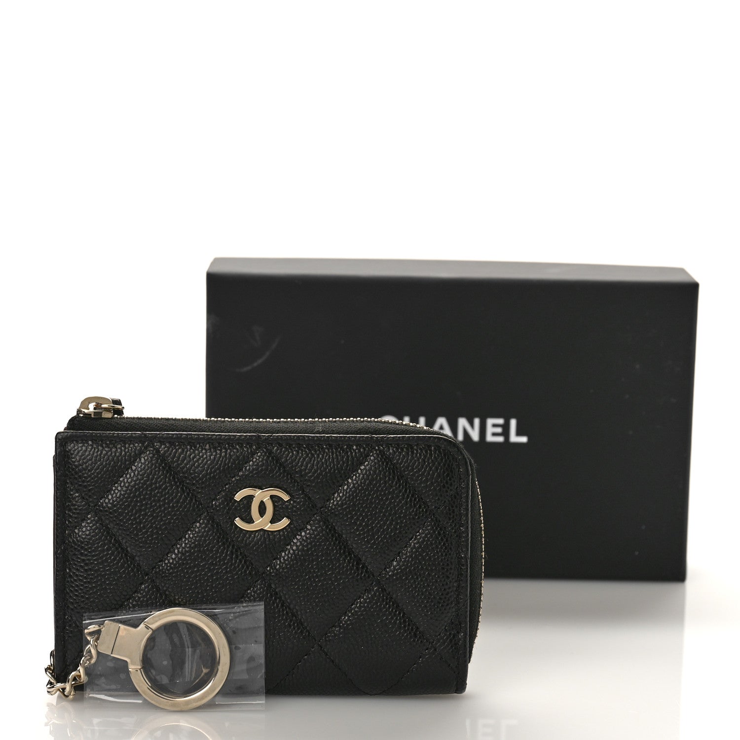 Chanel Caviar Quilted Key Holder Case Black 10 of 10