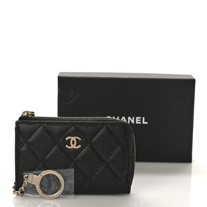 Chanel Caviar Quilted Key Holder Case Black 10 of 10