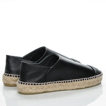 Chanel Grained Calfskin CC Espadrilles 36 Black 4 of 7