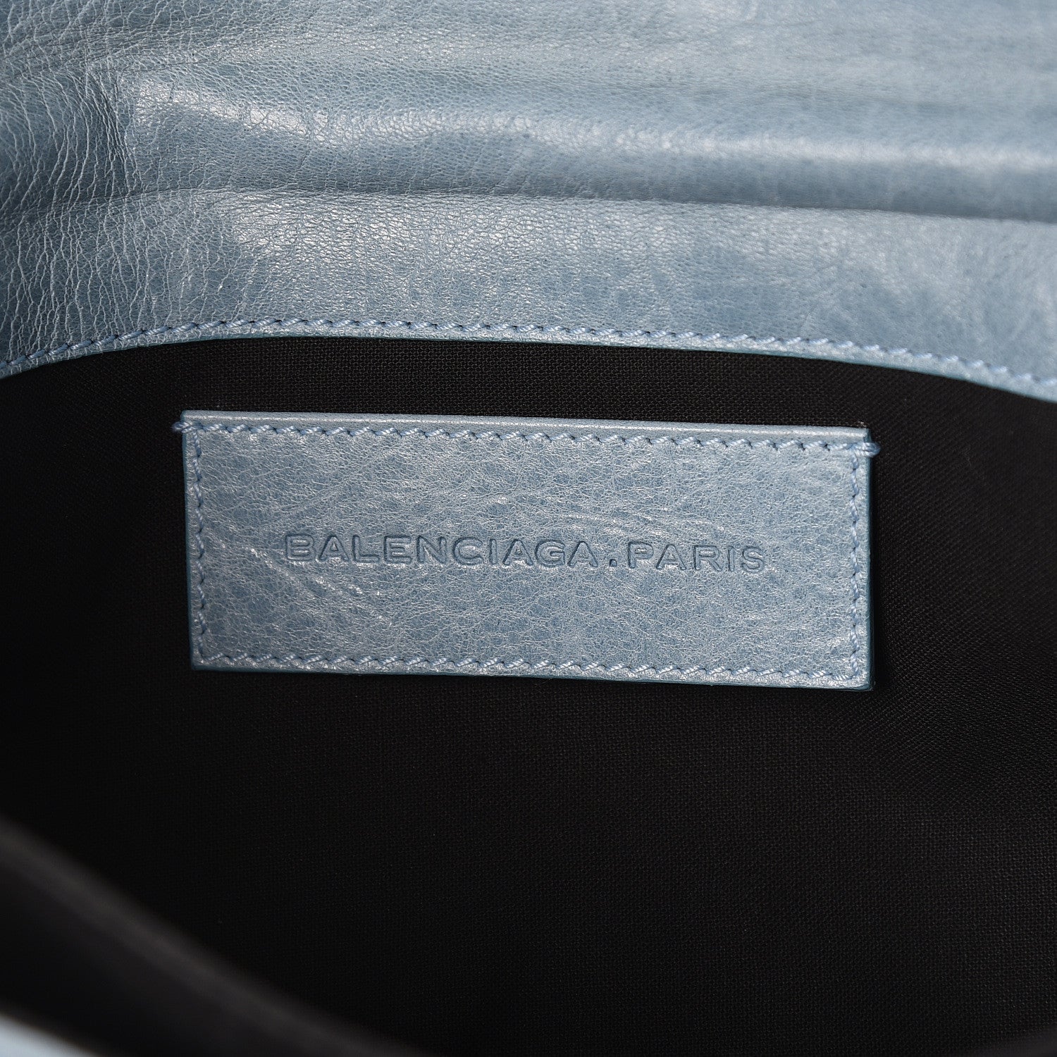 Balenciaga Agneau Giant 21 Silver Hardware Envelope Clutch Sky Silver Hardware 6 of 7