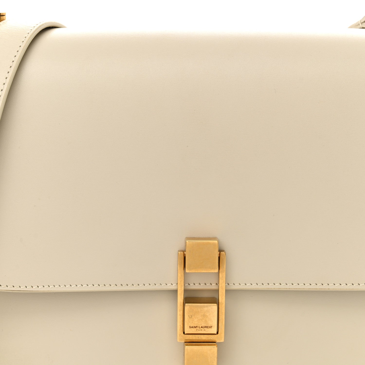 Saint Laurent Smooth Calfskin Le Carre Satchel Dark Beige 7 of 10