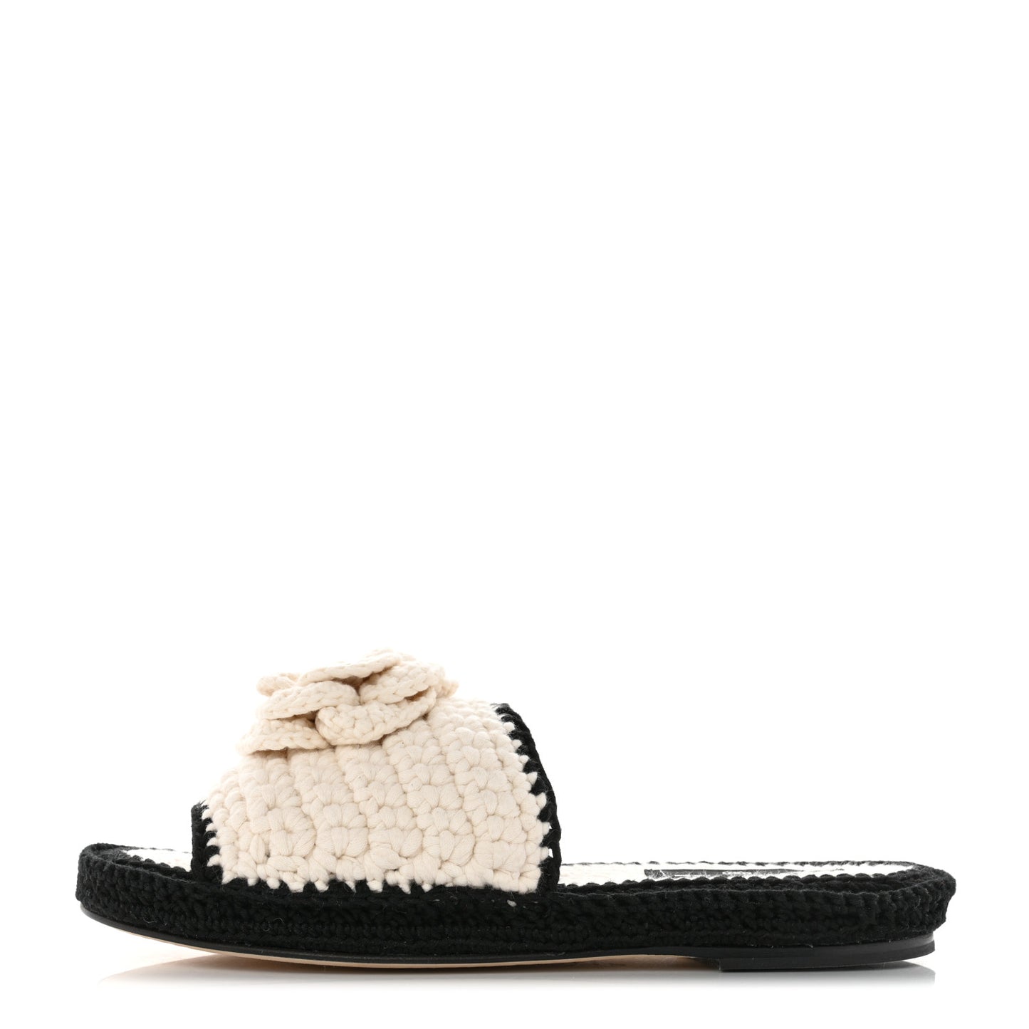 Crochet Mules 37 Ivory Black