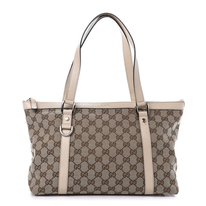 Gucci Monogram Abbey Medium Tote Off White 1 of 11