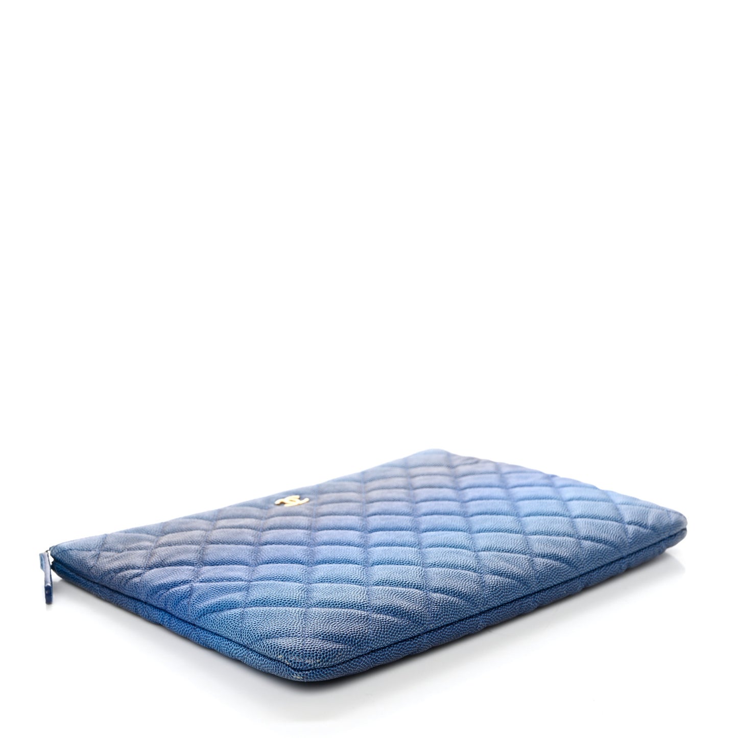 Caviar Ombre Medium Cosmetic Case Blue