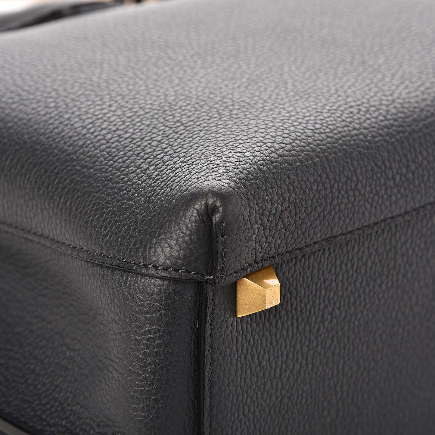 Grained Calfskin Medium Milla Tote Phantom Grey