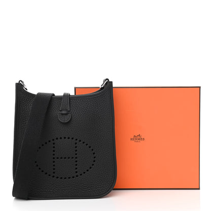 Hermes Taurillon Clemence Evelyne TPM Black 11 of 11