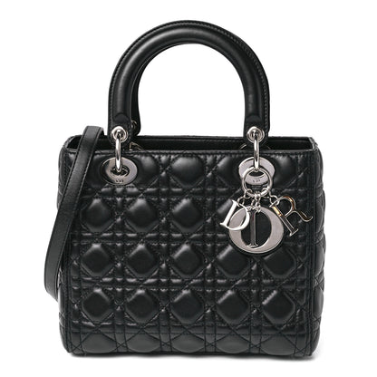 Christian Dior Lambskin Cannage Medium Lady Dior Black 1 of 11