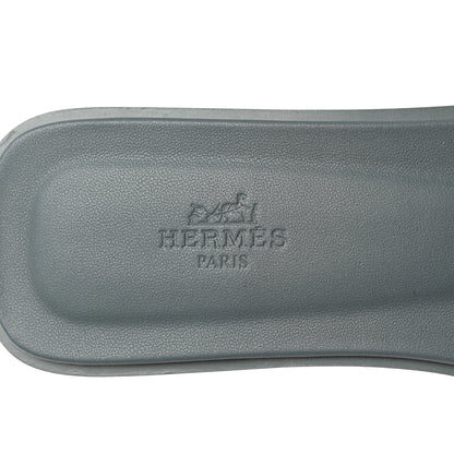 Hermes Epsom Oran Sandals 39.5 Gris Antarctique 6 of 9