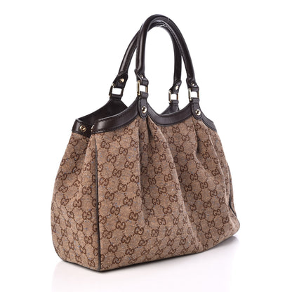Gucci Monogram Tweed Medium Sukey Tote Dark Brown 3 of 10